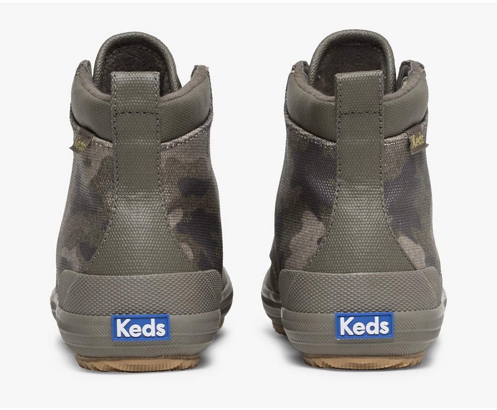 Keds Stiefel Damen Olivgrün - Scout Ii Water-Resistant Camo Segeltuch W/ Thinsulate™ - ELI-056187